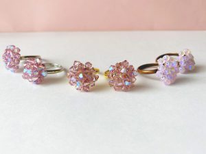 紫陽花（アジサイ）リング、いろいろ作りました☆彡